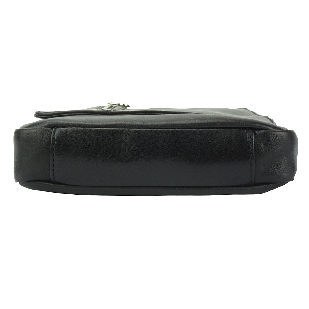 Messenger Amico with genuine leather - Made In Italy