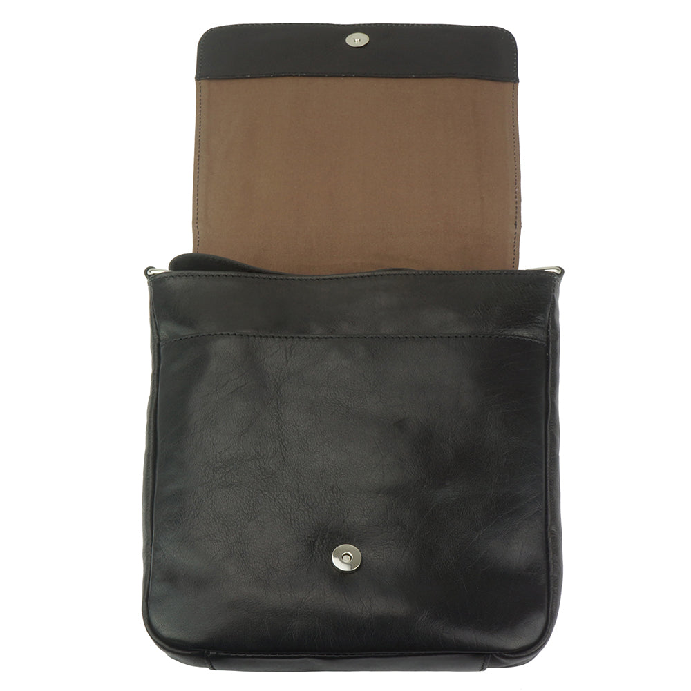 Messenger Amico with genuine leather - Made In Italy
