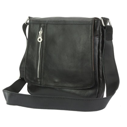 Messenger Amico with genuine leather - Made In Italy
