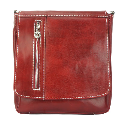 Messenger Amico with genuine leather - Made In Italy