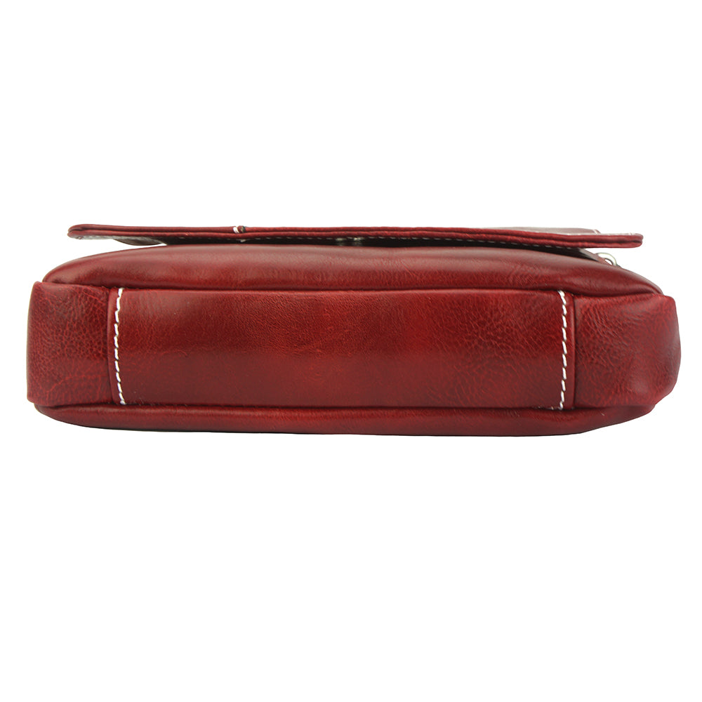 Messenger Amico with genuine leather - Made In Italy