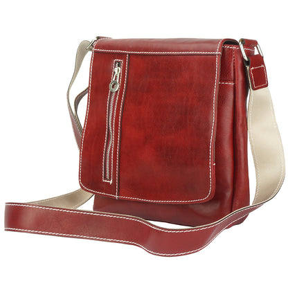Messenger Amico with genuine leather - Made In Italy