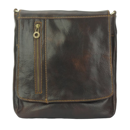 Messenger Amico with genuine leather - Made In Italy