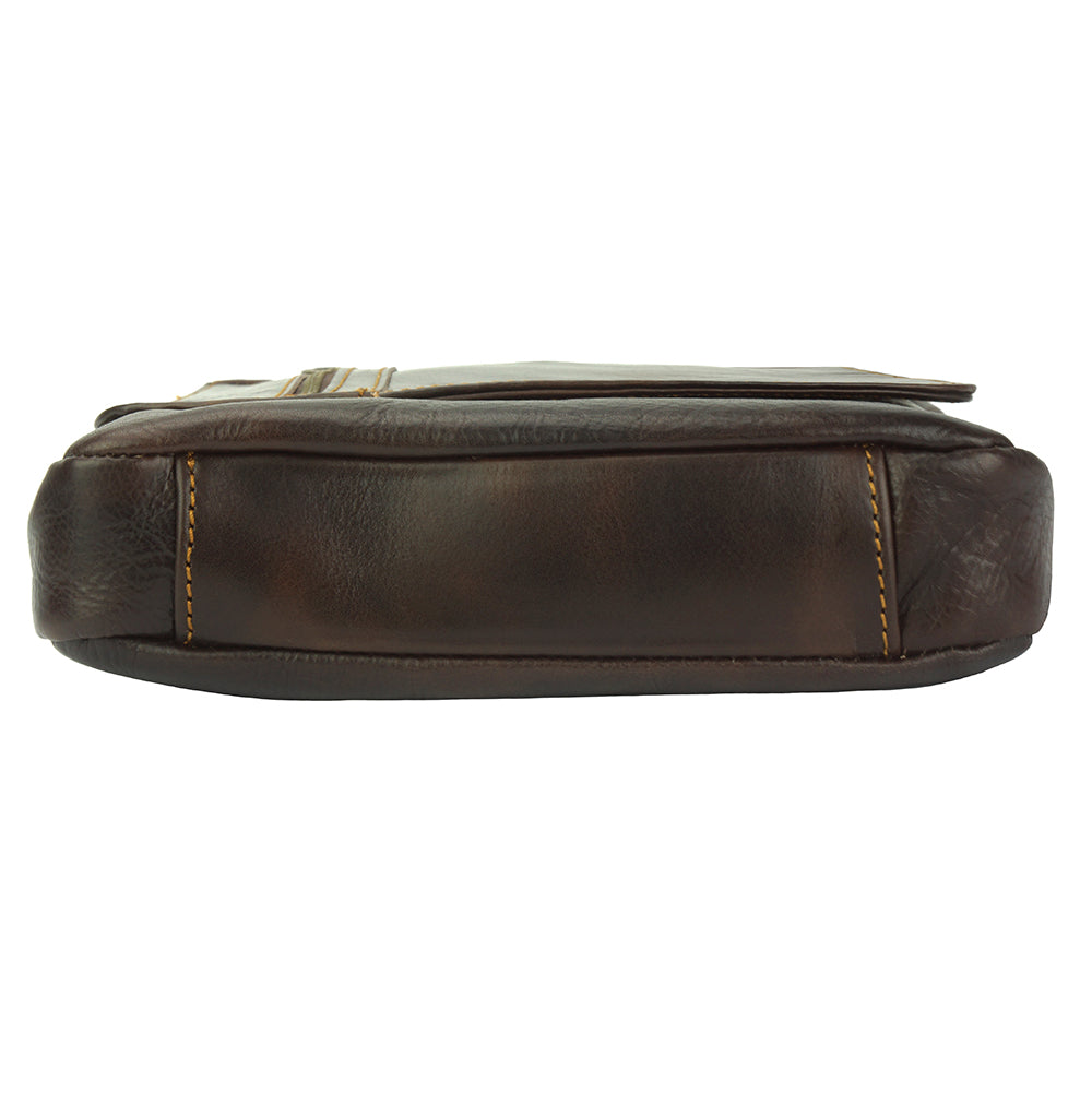 Messenger Amico with genuine leather - Made In Italy