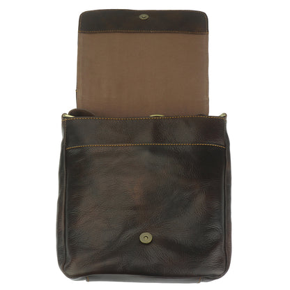 Messenger Amico with genuine leather - Made In Italy
