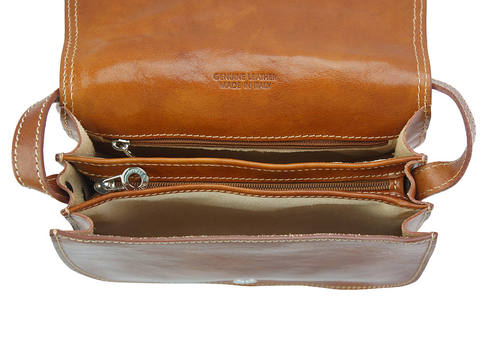 Ines leather shoulder bag - Made In Italy