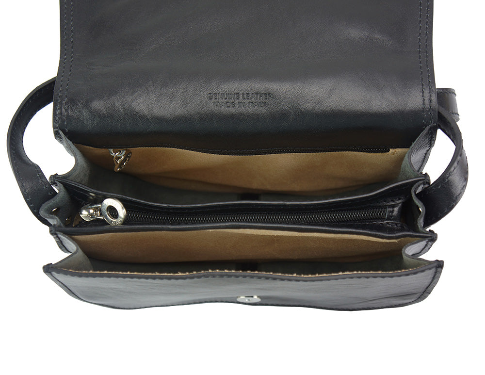 Ines leather shoulder bag - Made In Italy