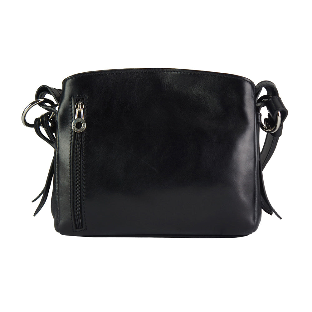 Viviana V Vegetable Tanned Cow Leather Shoulder Bag - Made In Italy