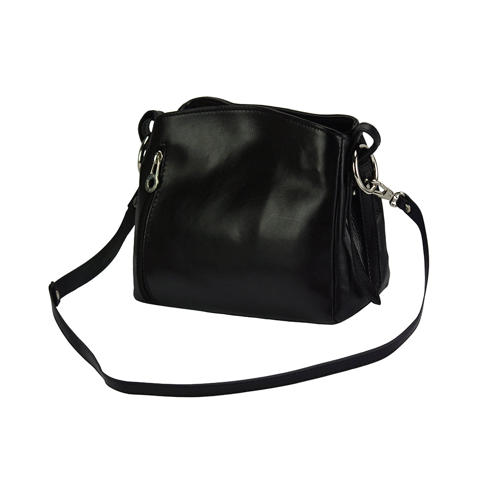 Viviana V Vegetable Tanned Cow Leather Shoulder Bag - Made In Italy