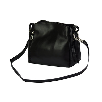 Viviana V Vegetable Tanned Cow Leather Shoulder Bag - Made In Italy
