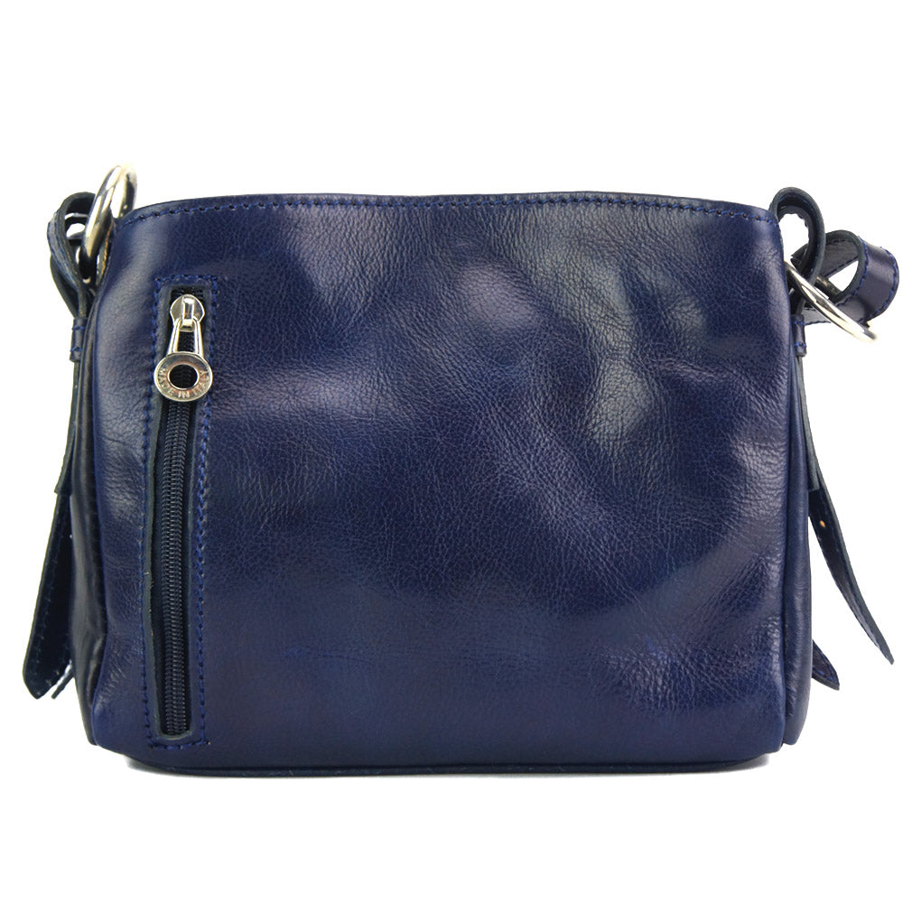 Viviana V Cow Leather Crossbody Bag - Made In Italy