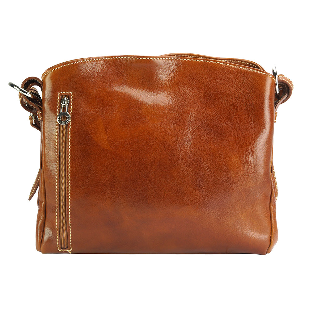 Viviana V Cow Leather Crossbody Bag - Made In Italy