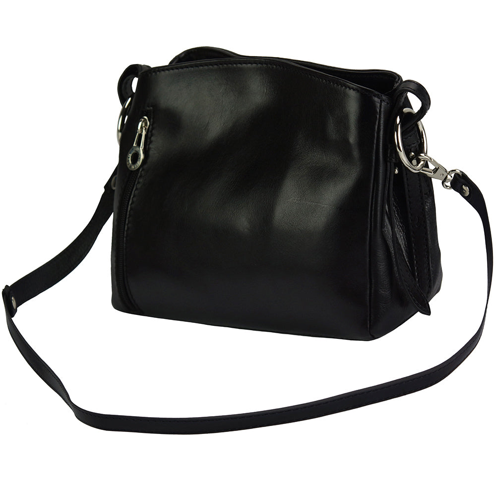 Viviana V Cow Leather Crossbody Bag - Made In Italy