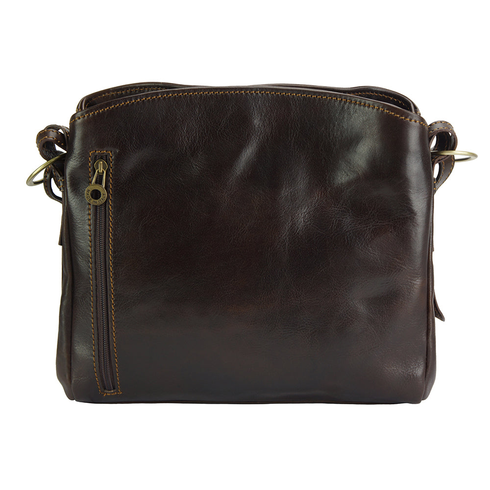Viviana V Cow Leather Crossbody Bag - Made In Italy