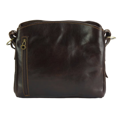 Viviana V Cow Leather Crossbody Bag - Made In Italy
