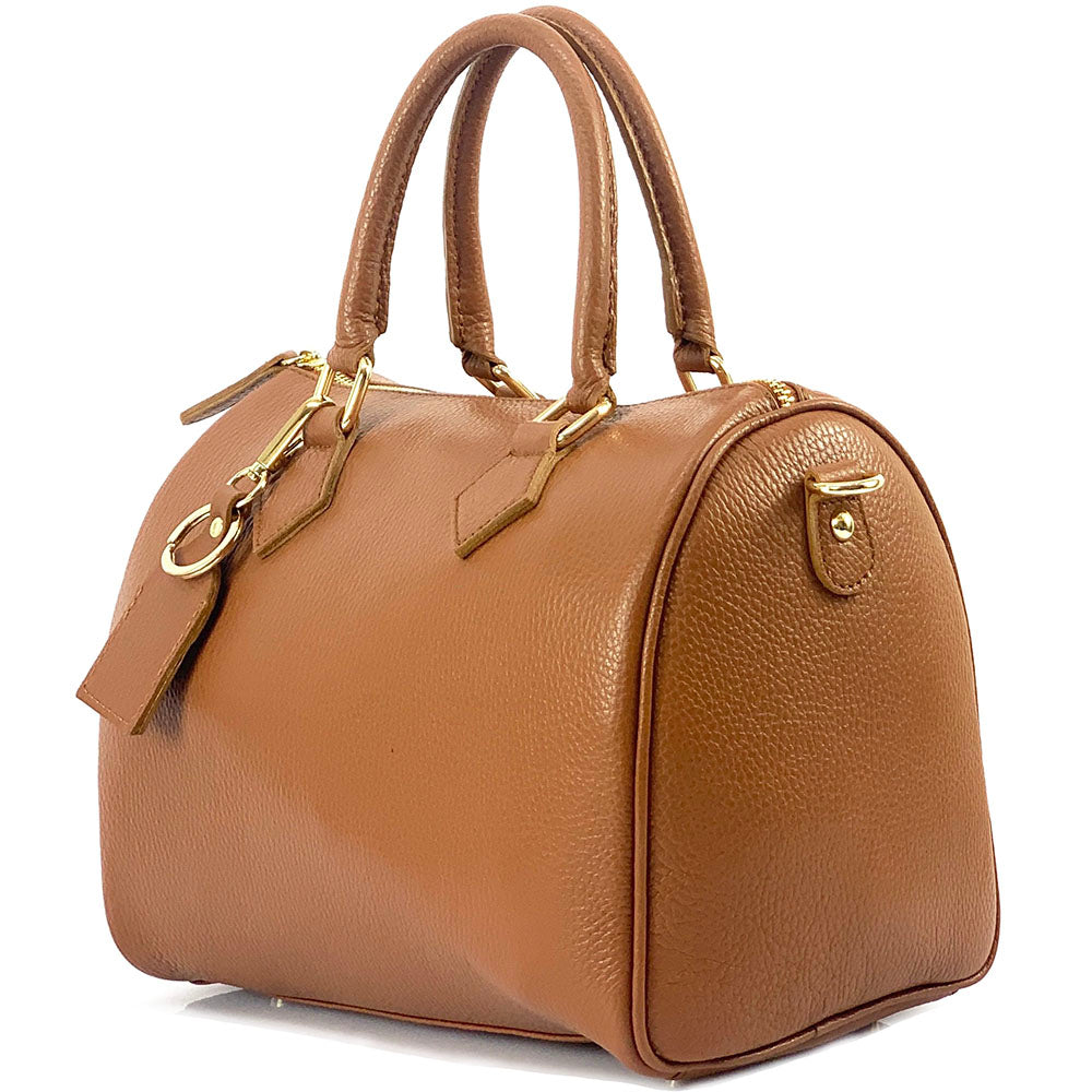 Erminia GM cow leather handbag - Made In Italy