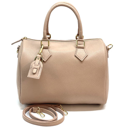 Erminia GM cow leather handbag - Made In Italy