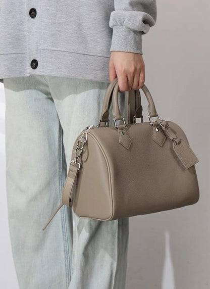 Erminia GM cow leather handbag - Made In Italy