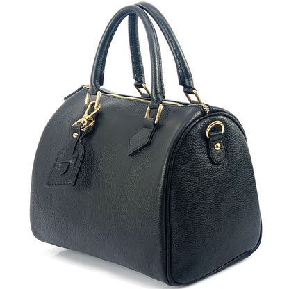 Erminia GM cow leather handbag - Made In Italy