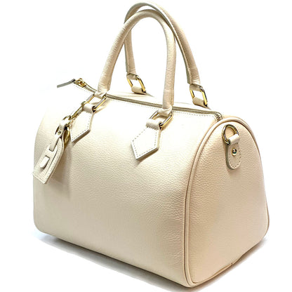 Erminia GM cow leather handbag - Made In Italy