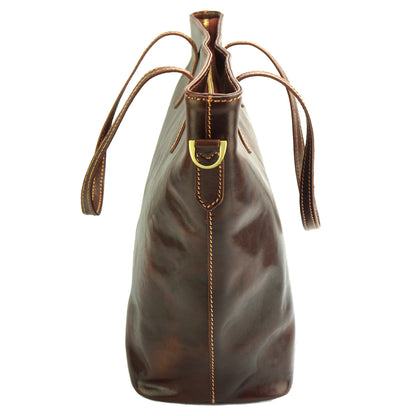 Darcy Leather Shoulder Bag - Made In Italy