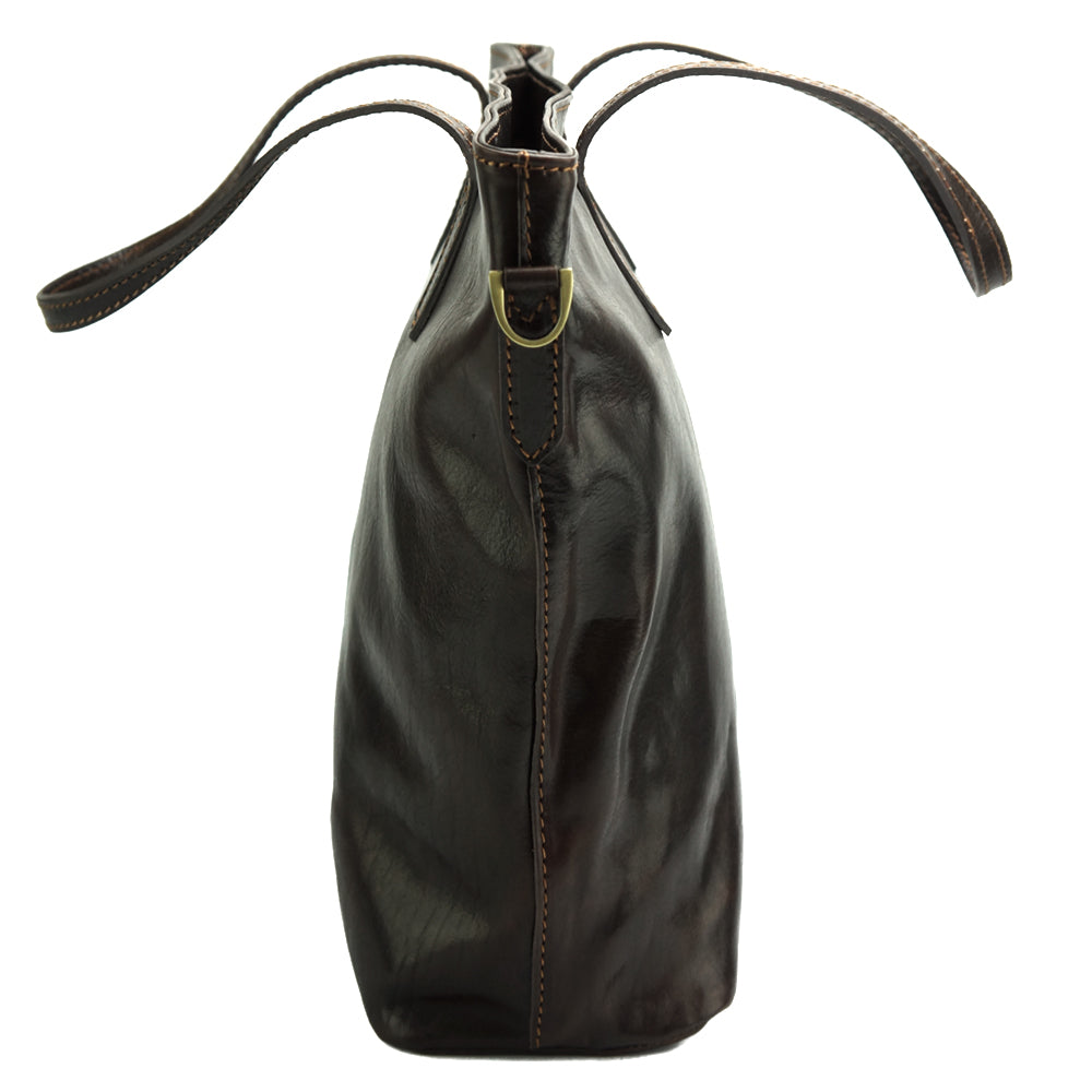 Darcy Leather Shoulder Bag - Made In Italy