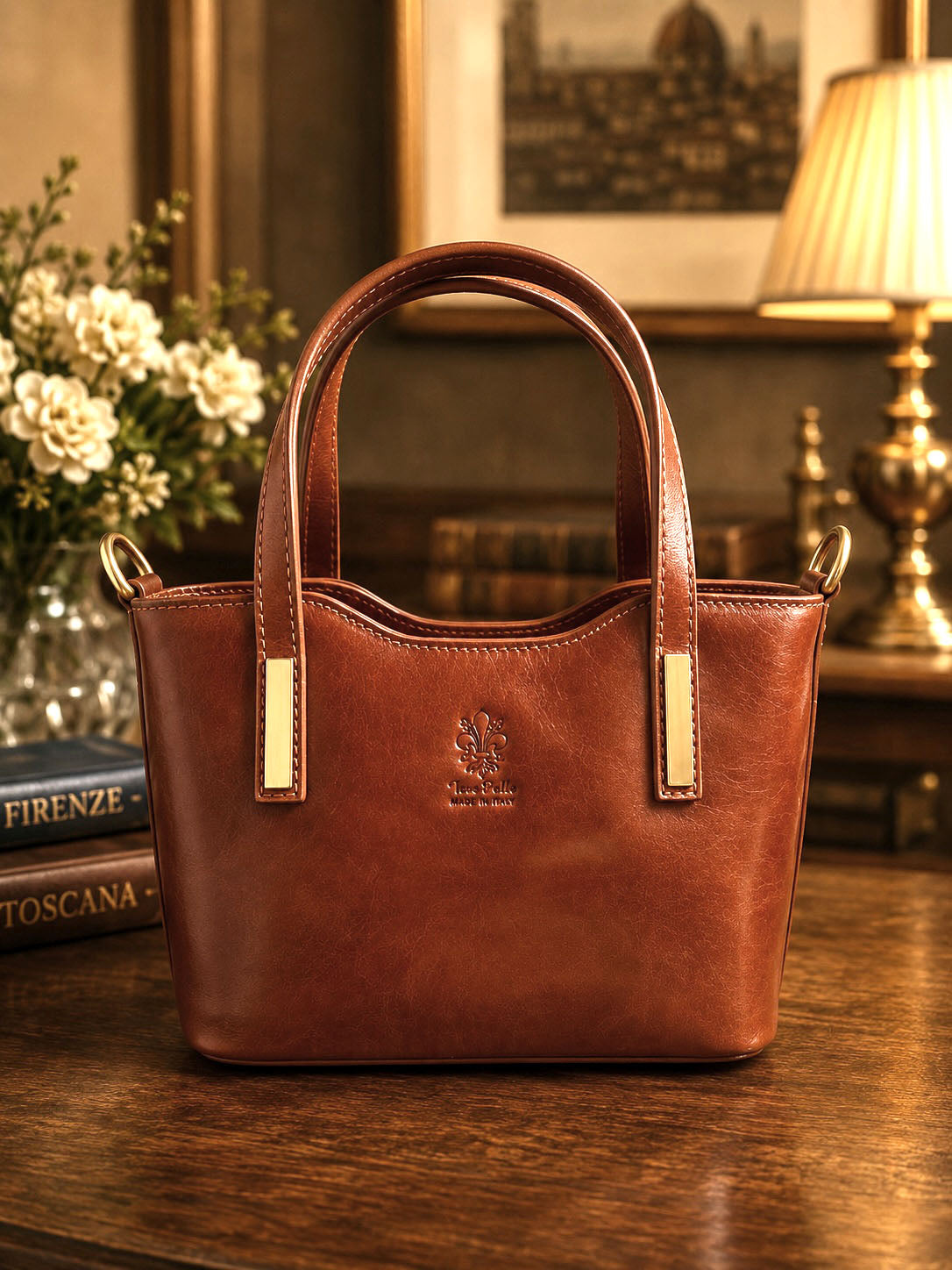 Liviana Hand-Dyed Leather Bag - Made In Italy