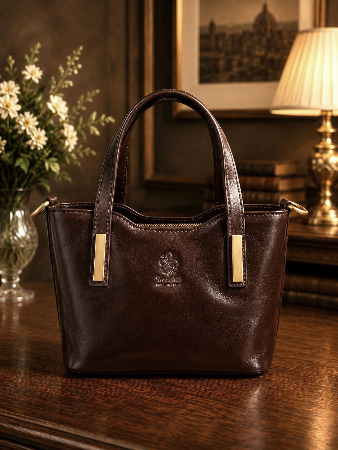Liviana Hand-Dyed Leather Bag - Made In Italy