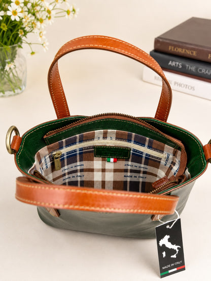 Liviana Hand-Dyed Leather Bag - Made In Italy
