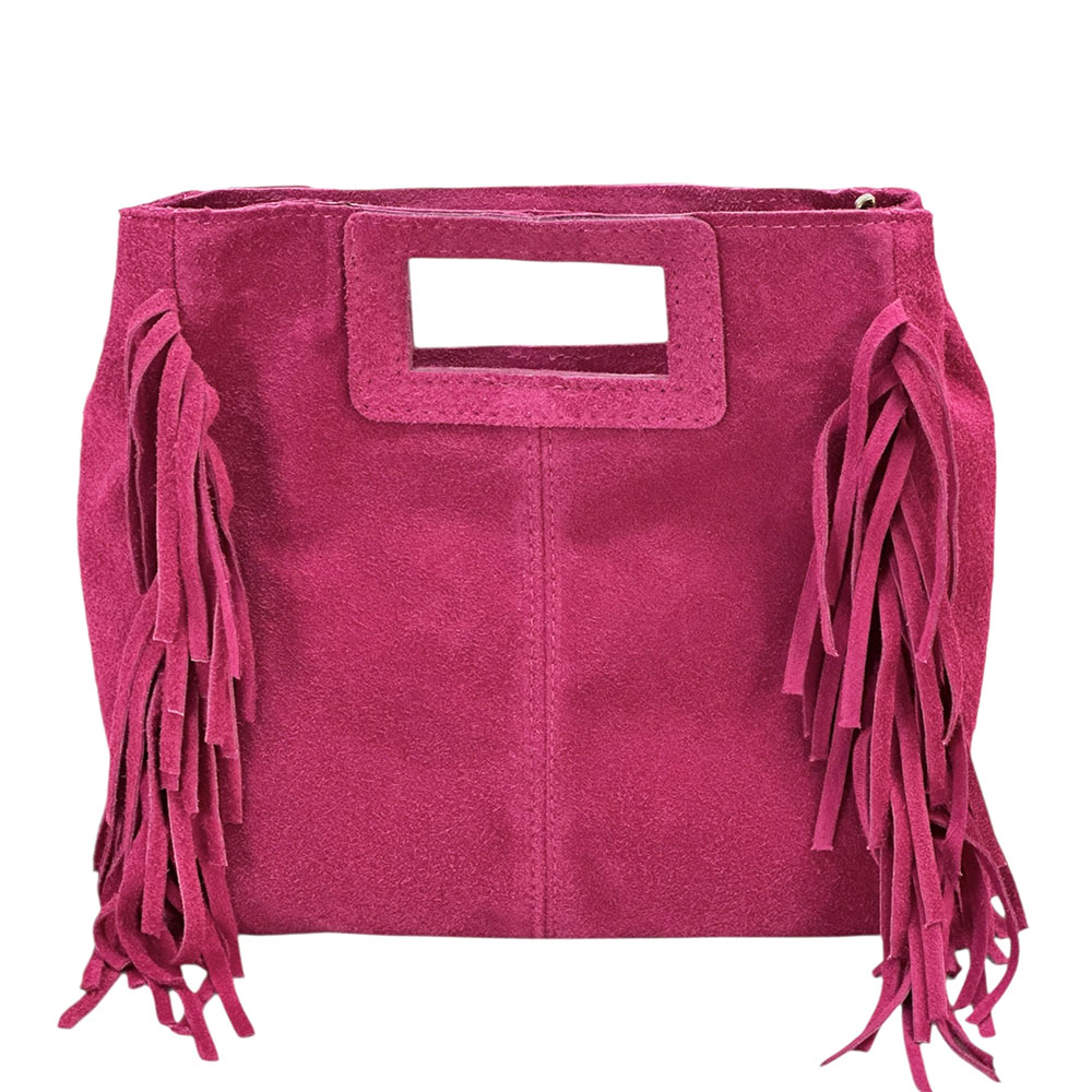Solaio Cow Leather Fringe Handbag - Made In Italy