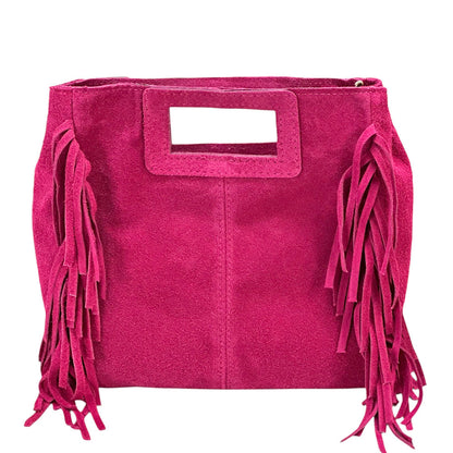 Solaio Cow Leather Fringe Handbag - Made In Italy