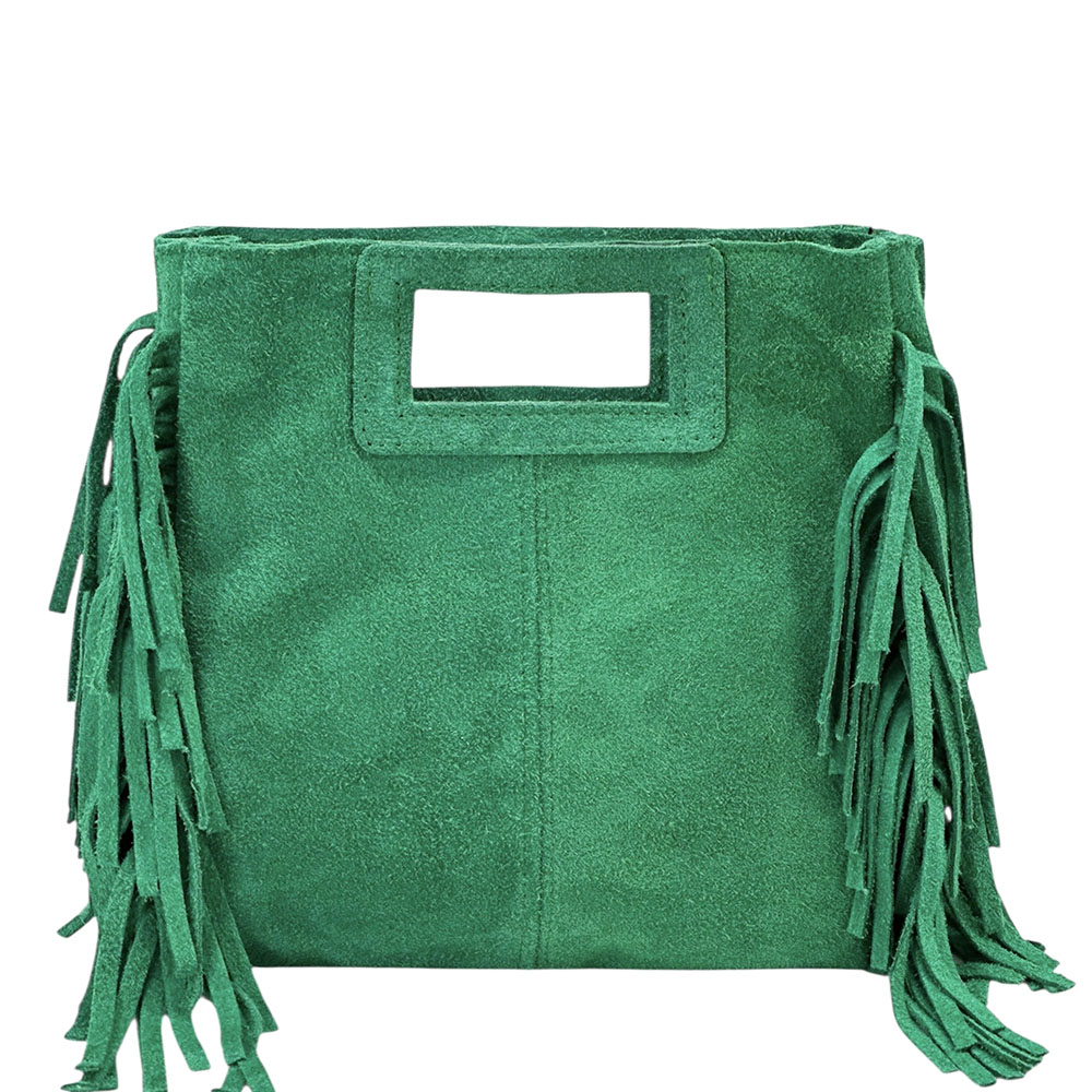 Solaio Cow Leather Fringe Handbag - Made In Italy