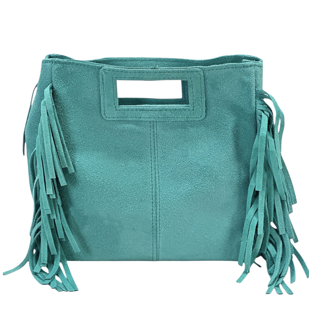 Solaio Cow Leather Fringe Handbag - Made In Italy