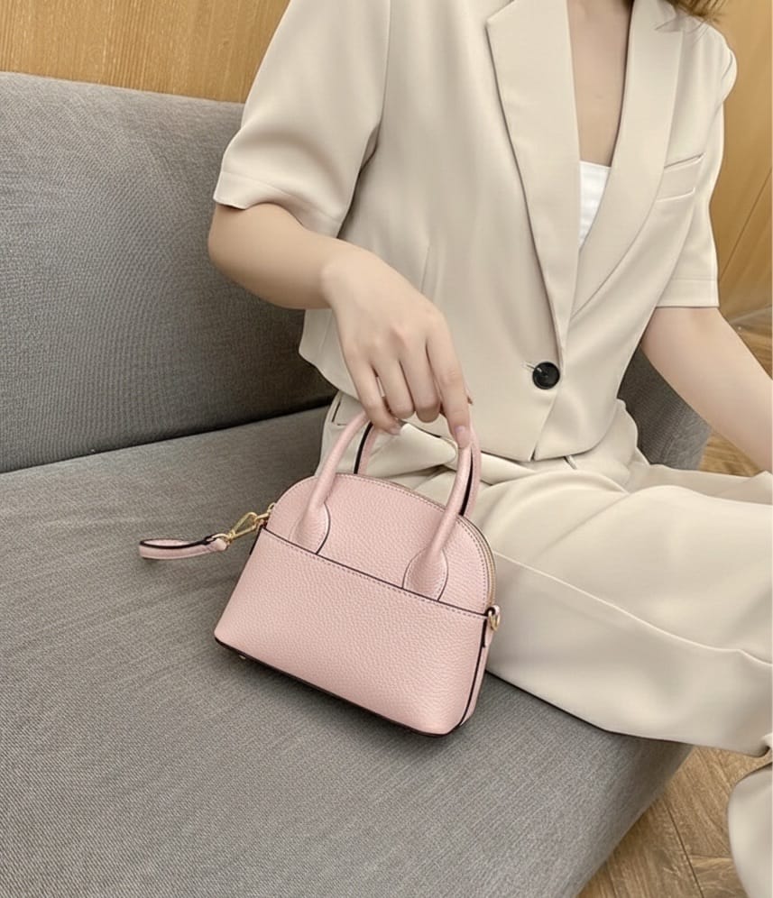 Bellaria Italian Leather Shell Bag - Made In Italy