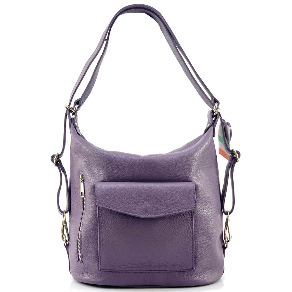 Lidia leather shoulder bag - Made In Italy