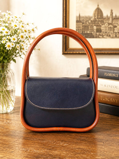 Althea Mini Top Handle Genuine Leather Bag - Made In Italy