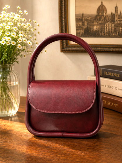Althea Mini Top Handle Genuine Leather Bag - Made In Italy