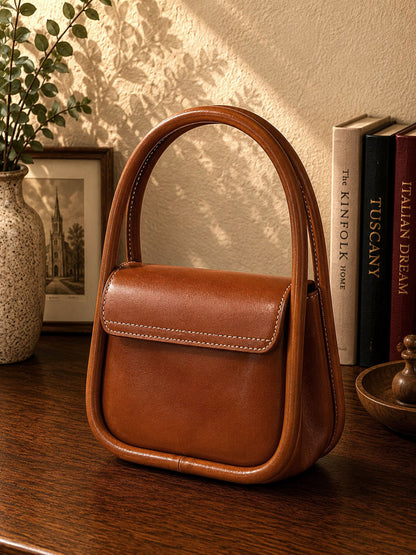 Althea Mini Top Handle Genuine Leather Bag - Made In Italy