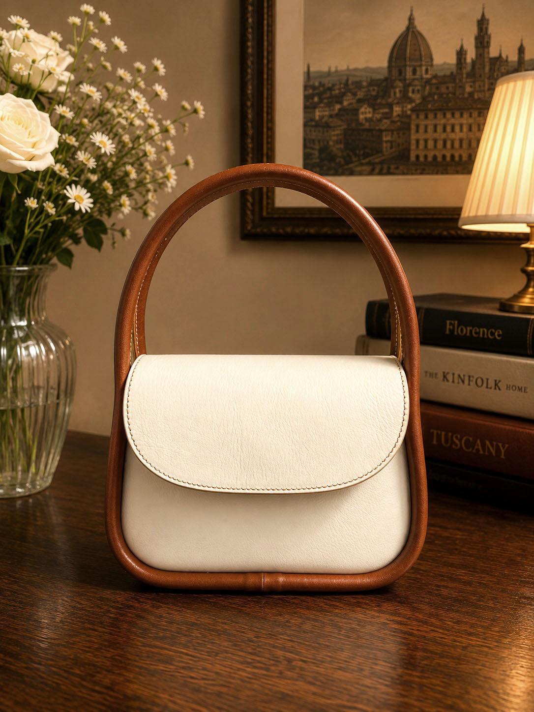 Althea Mini Top Handle Genuine Leather Bag - Made In Italy