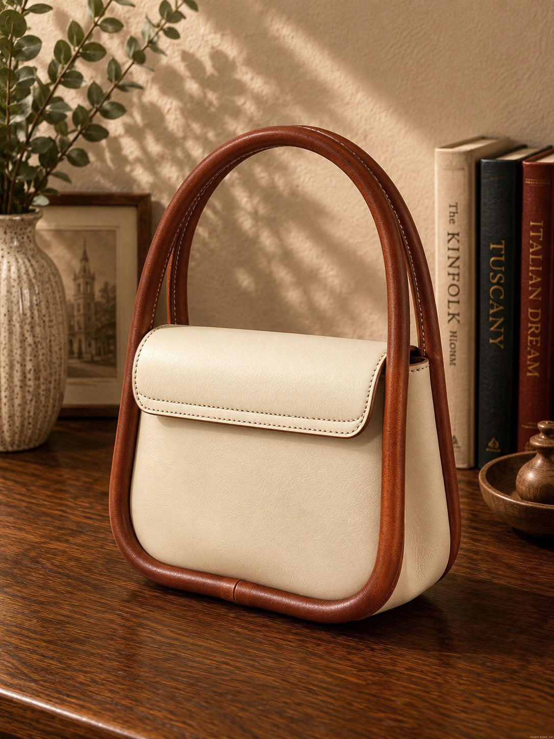 Althea Mini Top Handle Genuine Leather Bag - Made In Italy