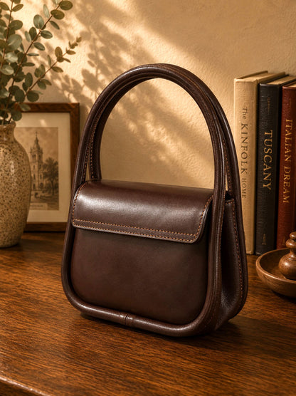 Althea Mini Top Handle Genuine Leather Bag - Made In Italy