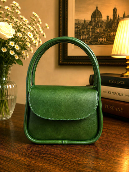 Althea Mini Top Handle Genuine Leather Bag - Made In Italy