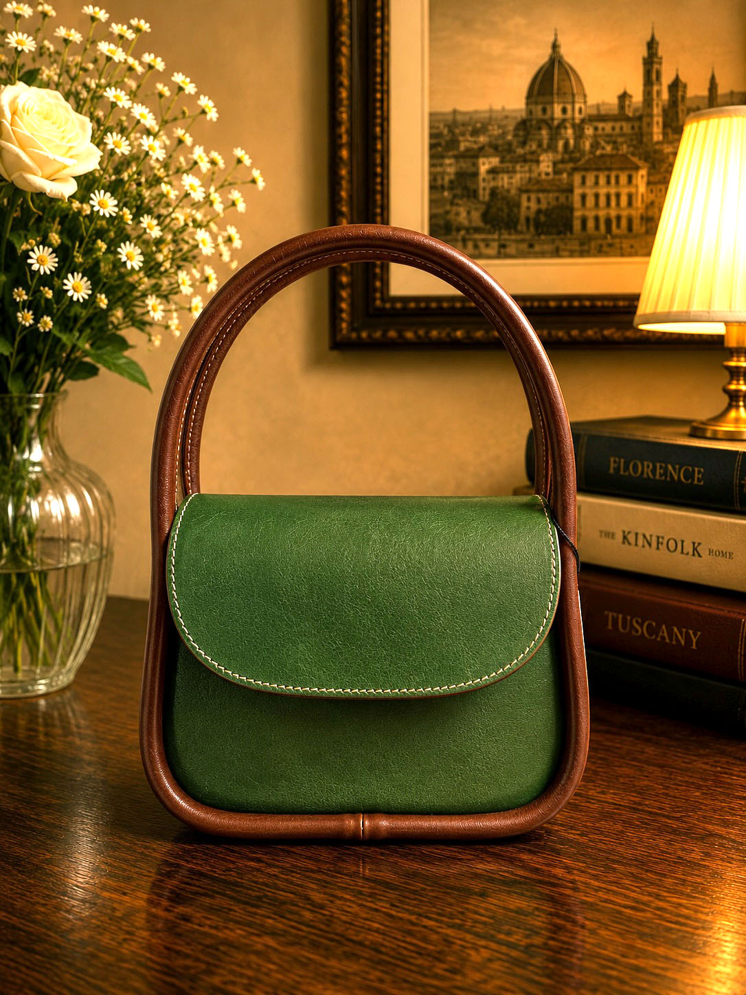 Althea Mini Top Handle Genuine Leather Bag - Made In Italy