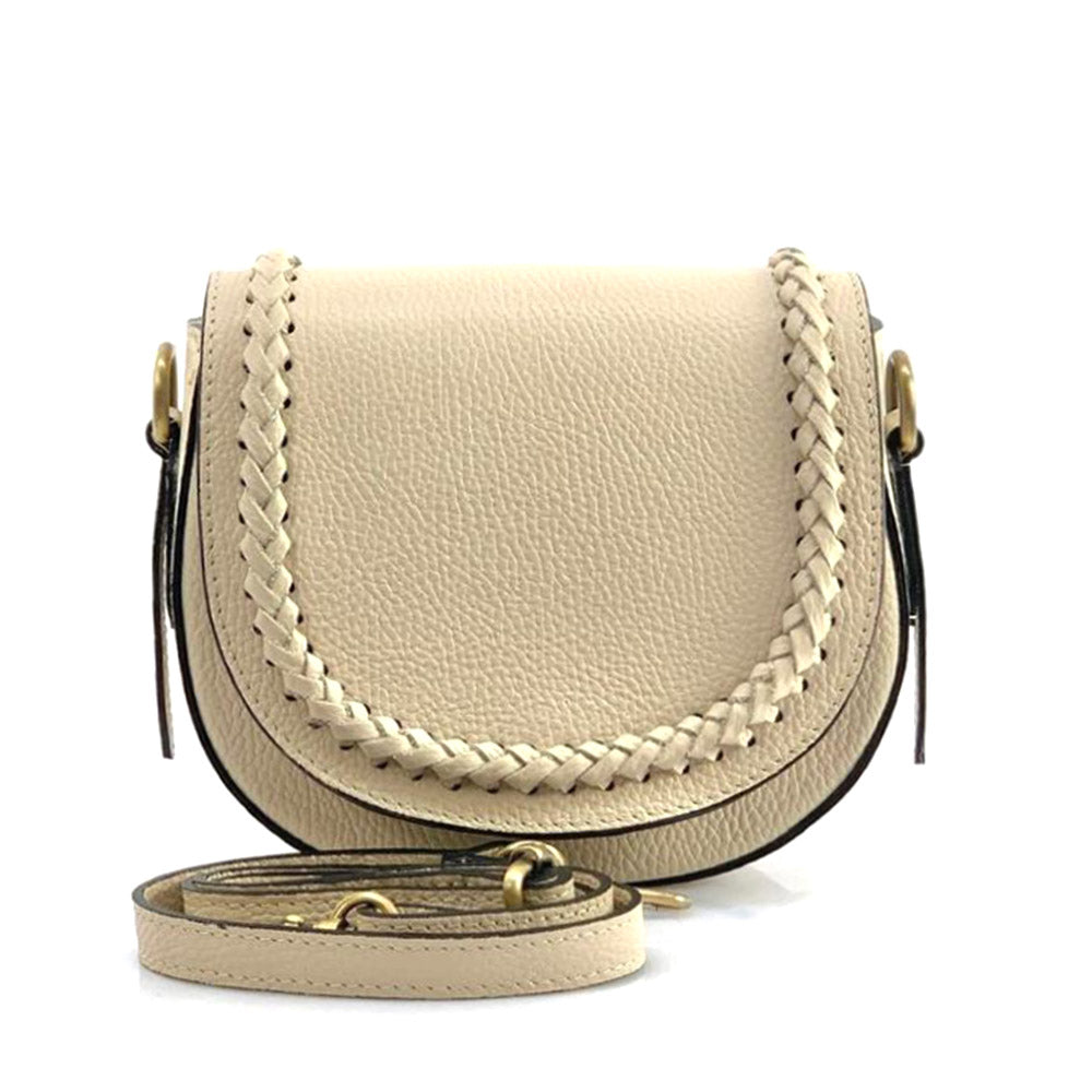 Cecilia leather cross-body bag - Made In Italy