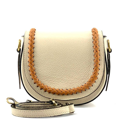 Cecilia leather cross-body bag - Made In Italy