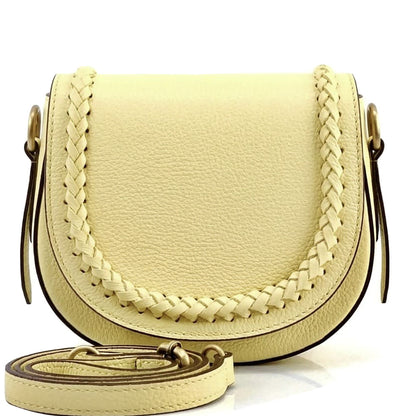 Cecilia leather cross-body bag - Made In Italy