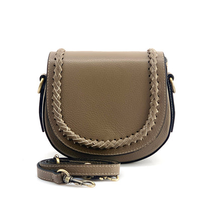 Cecilia leather cross-body bag - Made In Italy
