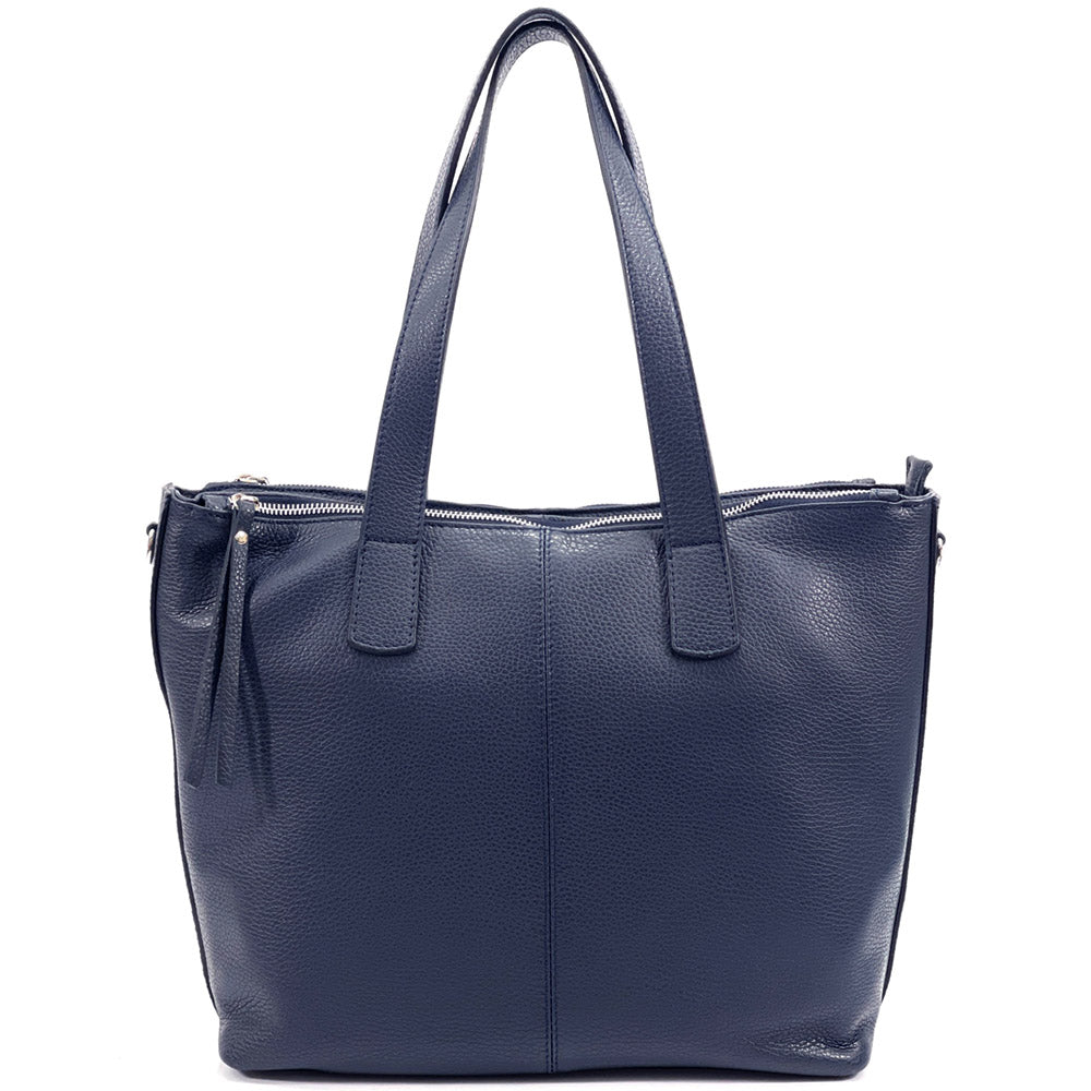 Zaira Italian Genuine Leather Tote Bag - Made In Italy