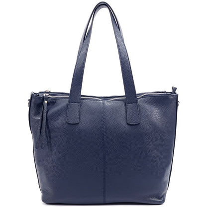Zaira Italian Genuine Leather Tote Bag - Made In Italy