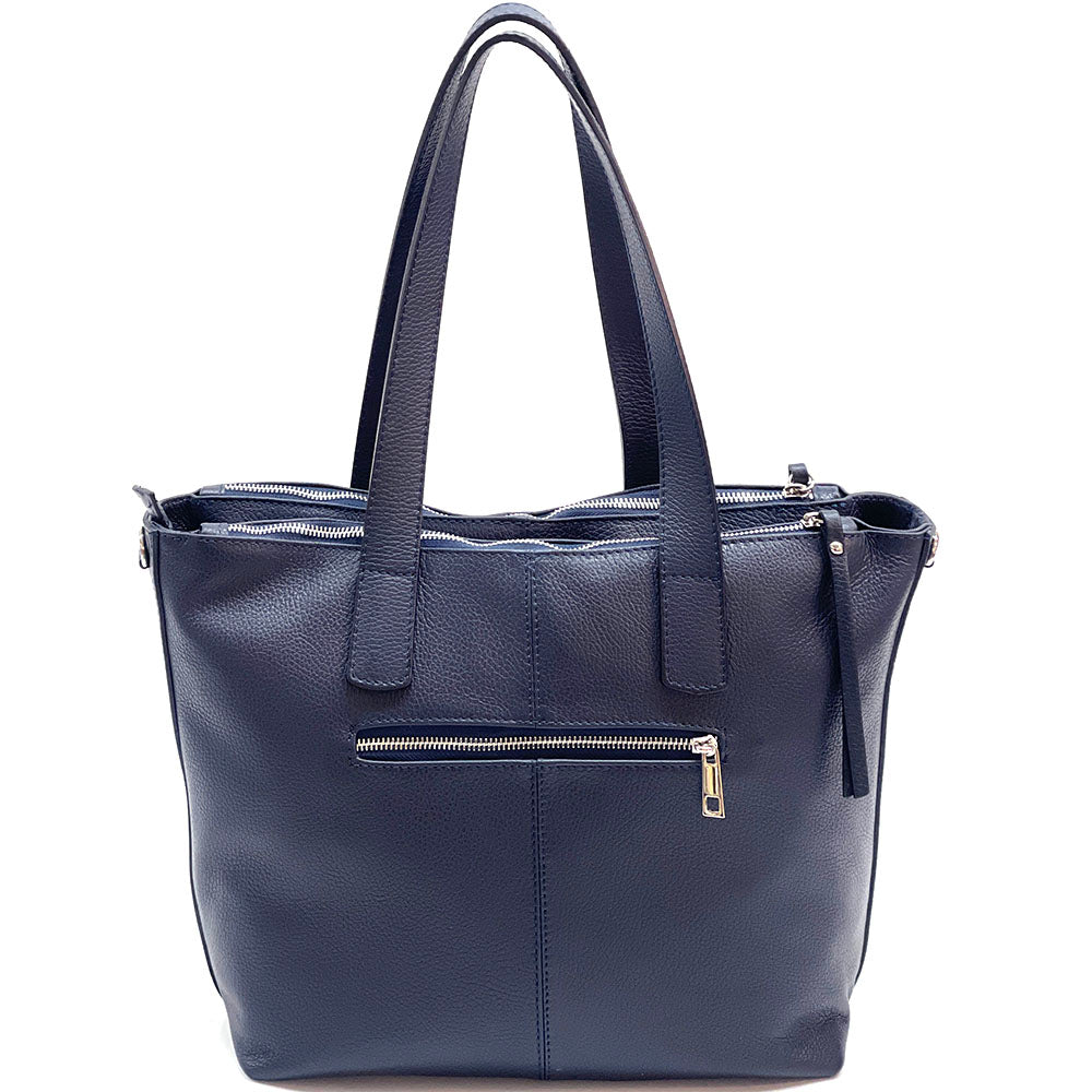 Zaira Italian Genuine Leather Tote Bag - Made In Italy